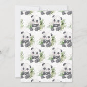 Panda Bamboo Baby shower Kaart (Achterkant)