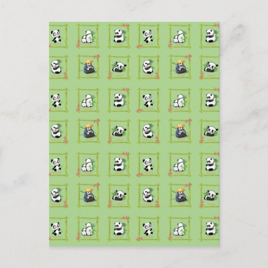 Panda Bamboo Bear Briefkaart (Voorkant)
