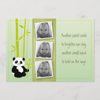 Panda bambou - carte Faire-part de naissance