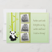 Panda bambou - carte Faire-part de naissance (Devant)