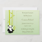 Panda bambou - carte Faire-part de naissance (Dos)