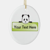 Panda Banner Keramisch Ornament (Rechts)