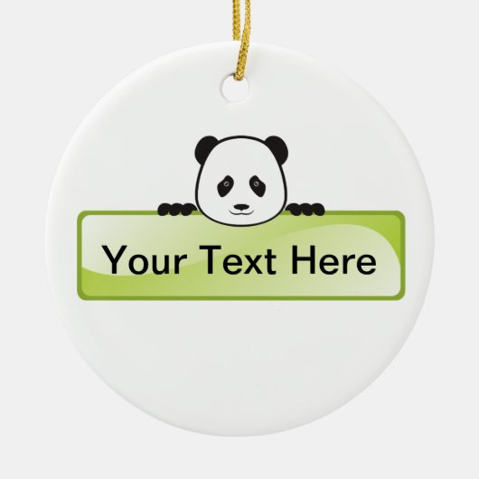 Panda Banner Keramisch Ornament (Voorkant)