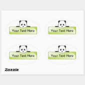Panda Banner Ovale Sticker (Vel)