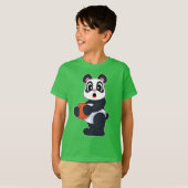 Panda Basketball player Basketball T-shirt (Voorkant volledig)