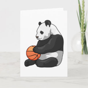 Panda Basketballspeler Basketbal Kaart