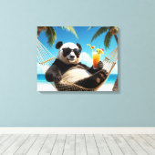 Panda Beach Relaxation Canvas Afdruk (Insitu (Houten vloer))