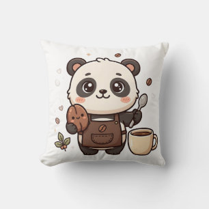 Panda Bean & Spoon Coussin de Café