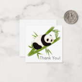 Panda Bear Bamboo Tree Merci Carte de note (Devant/Arrière en situation)