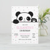 Panda Bear Birthday Party Invitation (Debout devant)