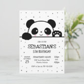 Panda Bear Birthday Party Invitation (Debout devant)