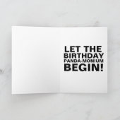 PANDA BEAR CARTE D'ANNIVERSAIRE (Intérieur)