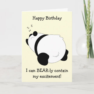 Panda Bear Carte d'anniversaire humoristique