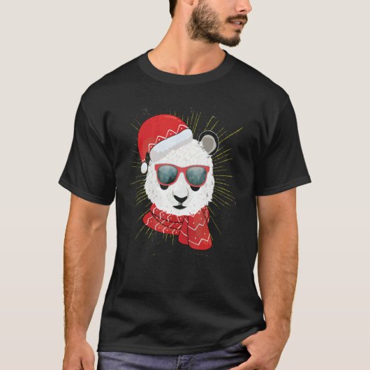 Panda Bear Christmas T-shirt (Voorkant)