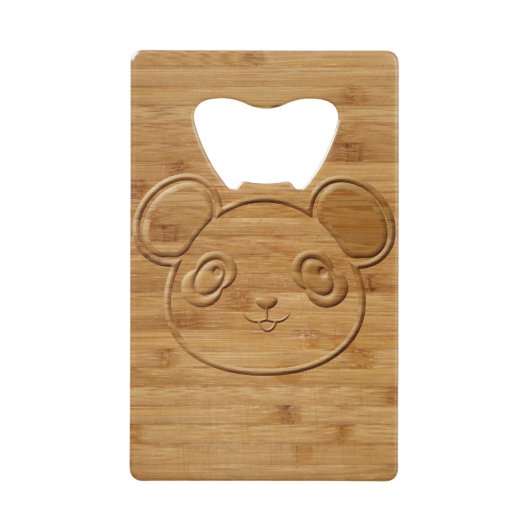 Panda Bear en Bambou sculpté (Devant)