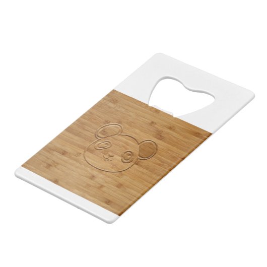 Panda Bear en Bambou sculpté (Dos Angle)