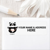 PANDA BEAR HUG RETOUR ADRESSE ÉTIQUETTES (En situation)