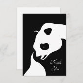 Panda Bear Merci Cartes (Devant / Derrière)