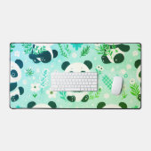 Panda Bear Motif Vert Imprimer (Clavier et souris)