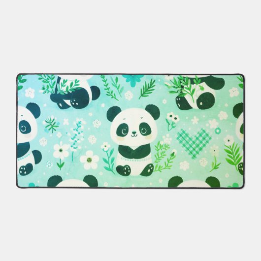 Panda Bear Motif Vert Imprimer (Recto)