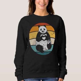 Panda Bear Pandas Animal Retro Sunset 1 Trui