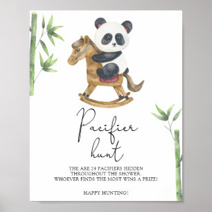 Panda Bear - speenzoektocht babyshower spel Poster