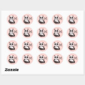 Panda Bear Stickers Envelope Seal Nom mignon de l' (Feuille)