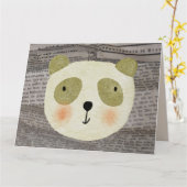 PANDA BEAR WATERCOLOR JOURNAL CARTES D'ANNIVERSAIR (Fleur jaune)