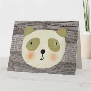 PANDA BEAR WATERCOLOR JOURNAL CARTES D'ANNIVERSAIR