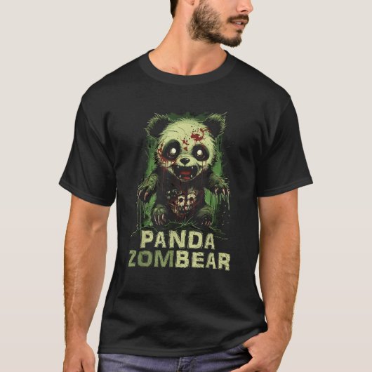 Panda Bear Zombie Halloween Tshirt pour enfants fe (Devant)
