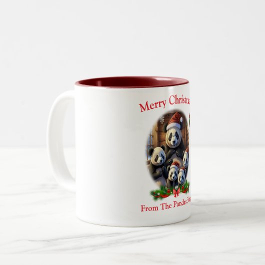 Panda Bears Christmas Mug (Devant gauche)