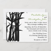 Panda Bears et Bambou Faire-part de mariage (Dos)