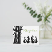 Panda Bears et cartes de réception de mariage en b (Debout devant)