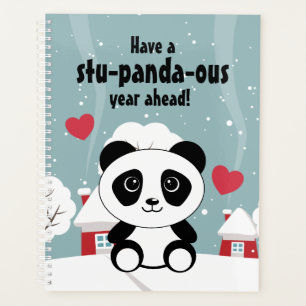Panda Bébé Cute En Hiver Gris Neige