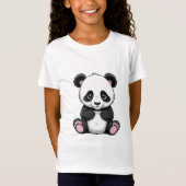 Panda bedrukt T-shirt (Voorkant)