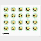 Panda Bee Ronde Sticker (Vel)