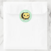 Panda Bee Ronde Sticker (Tas)
