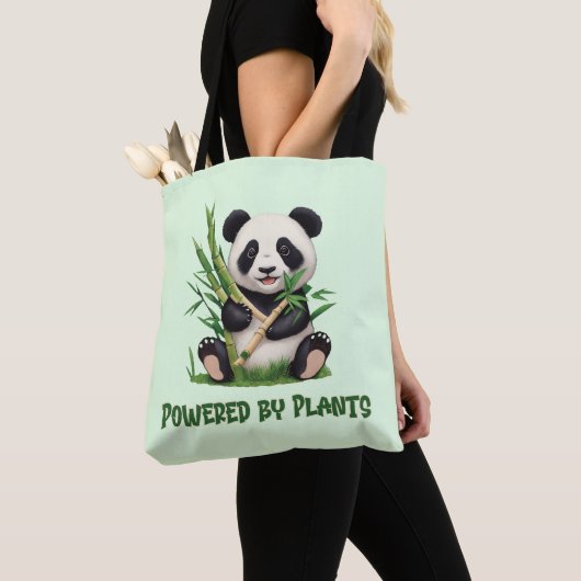 Panda Beer aangedreven door planten Draagtas (Dichtbij)