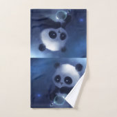 Panda Beer Art Bathroom Towel Set Bad Handdoek (Handdoek)