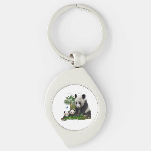 Panda beer art sleutelhanger