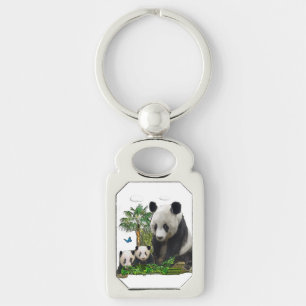 Panda beer art sleutelhanger