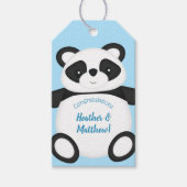 Panda Beer Baby shower Cadeaulabel (Voorkant)