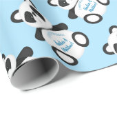 Panda Beer Baby shower Cadeaupapier (Rol Hoek)