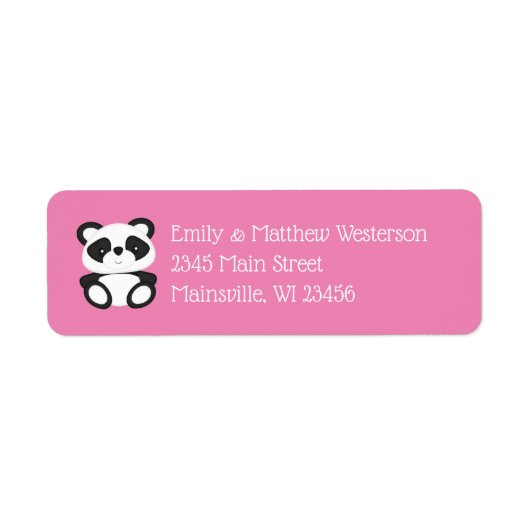 Panda Beer Baby shower Etiket (Voorkant)