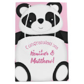 Panda Beer Baby shower Medium Cadeauzakje (Voorkant)