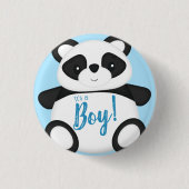 Panda Beer Baby shower Ronde Button 3,2 Cm (Voorkant)
