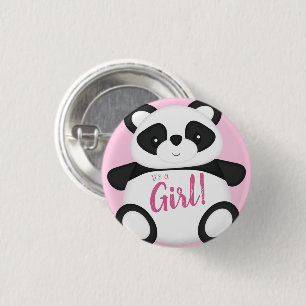 Panda Beer Baby shower Ronde Button 3,2 Cm