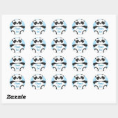 Panda Beer Baby shower Ronde Sticker (Vel)