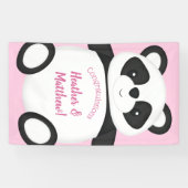 Panda Beer Baby shower Spandoek (Horizontaal)
