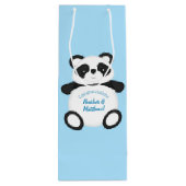 Panda Beer Baby shower Wijn Cadeautas (Achterkant)
